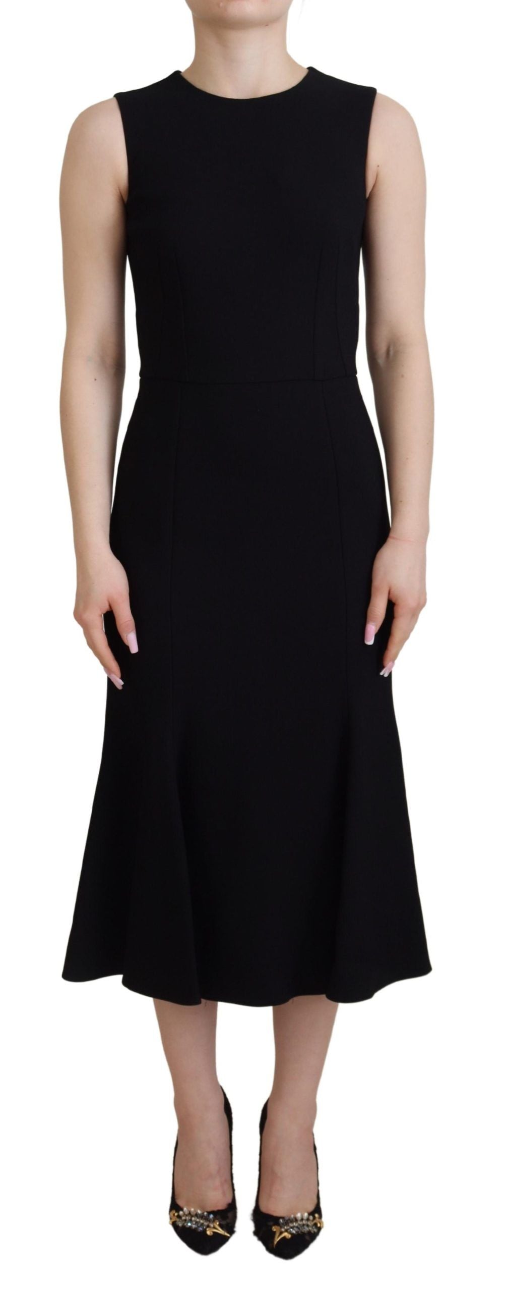 Dolce & Gabbana Schwarzes Kleid Etuikleid aus Viskose-1
