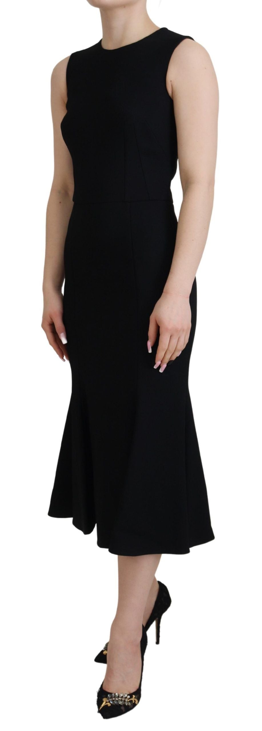 Dolce & Gabbana Schwarzes Kleid Etuikleid aus Viskose-2