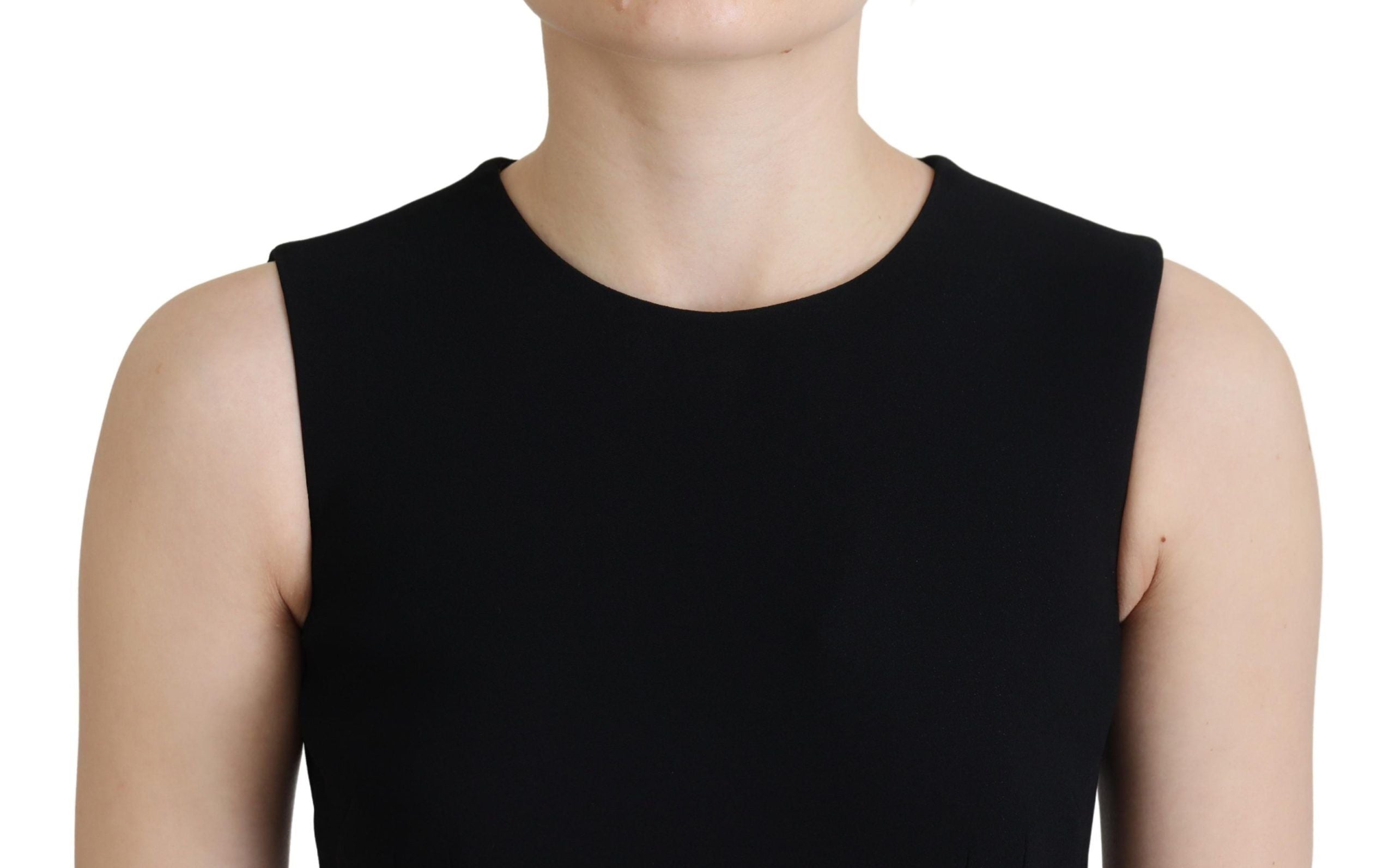 Dolce & Gabbana Schwarzes Kleid Etuikleid aus Viskose-4