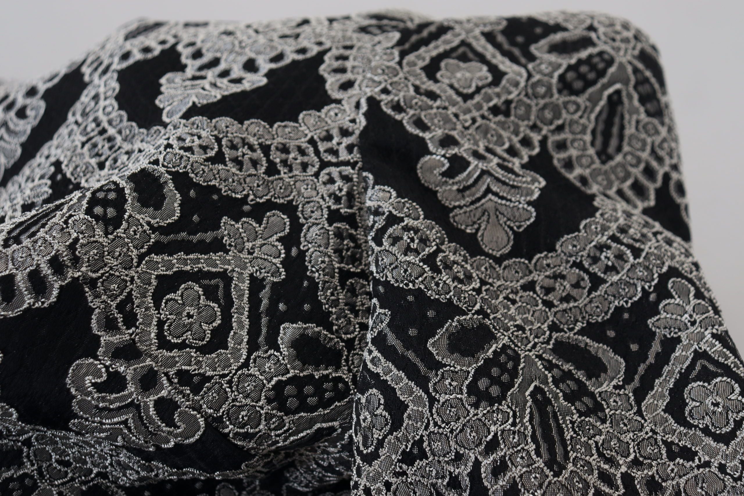 Dolce & Gabbana black and grey jacquard bodycon dress-5