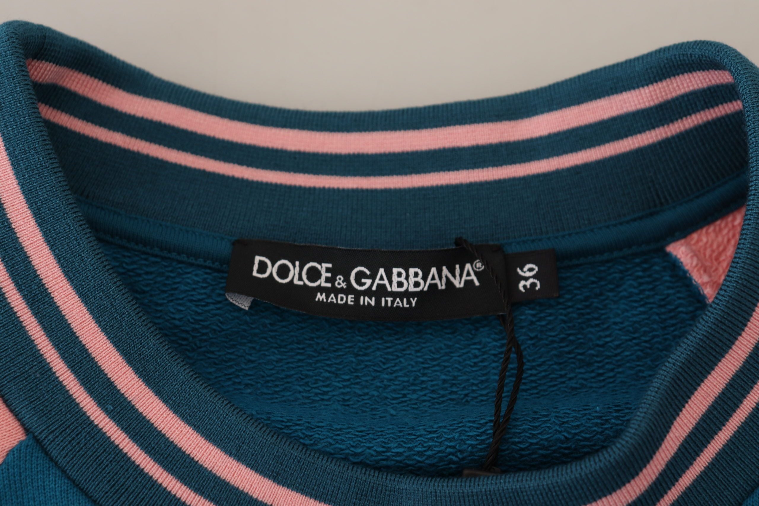 Dolce & Gabbana Blau Rosa Königin Pailletten Kristall Pullover-5