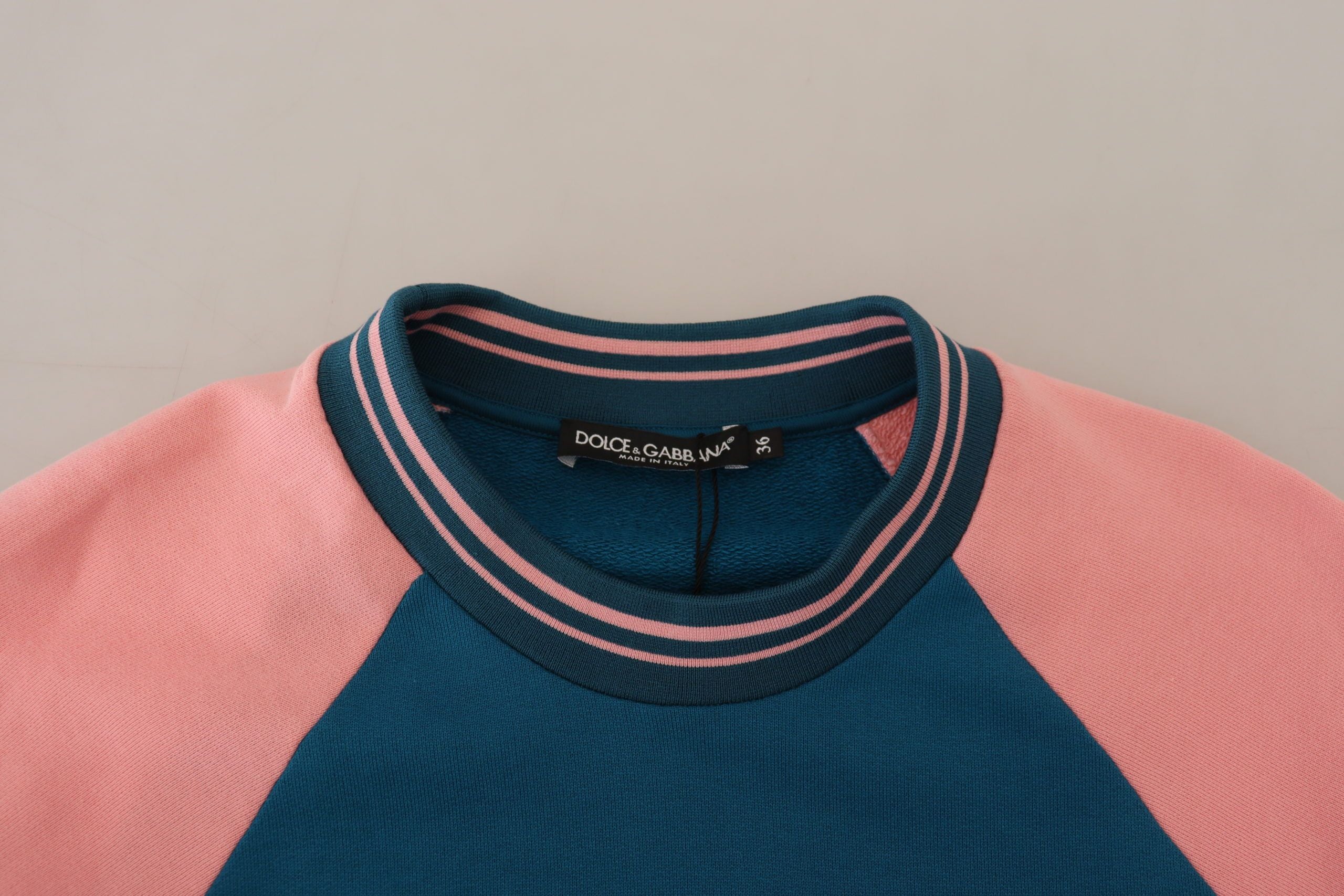 Dolce & Gabbana Blau Rosa Königin Pailletten Kristall Pullover-6