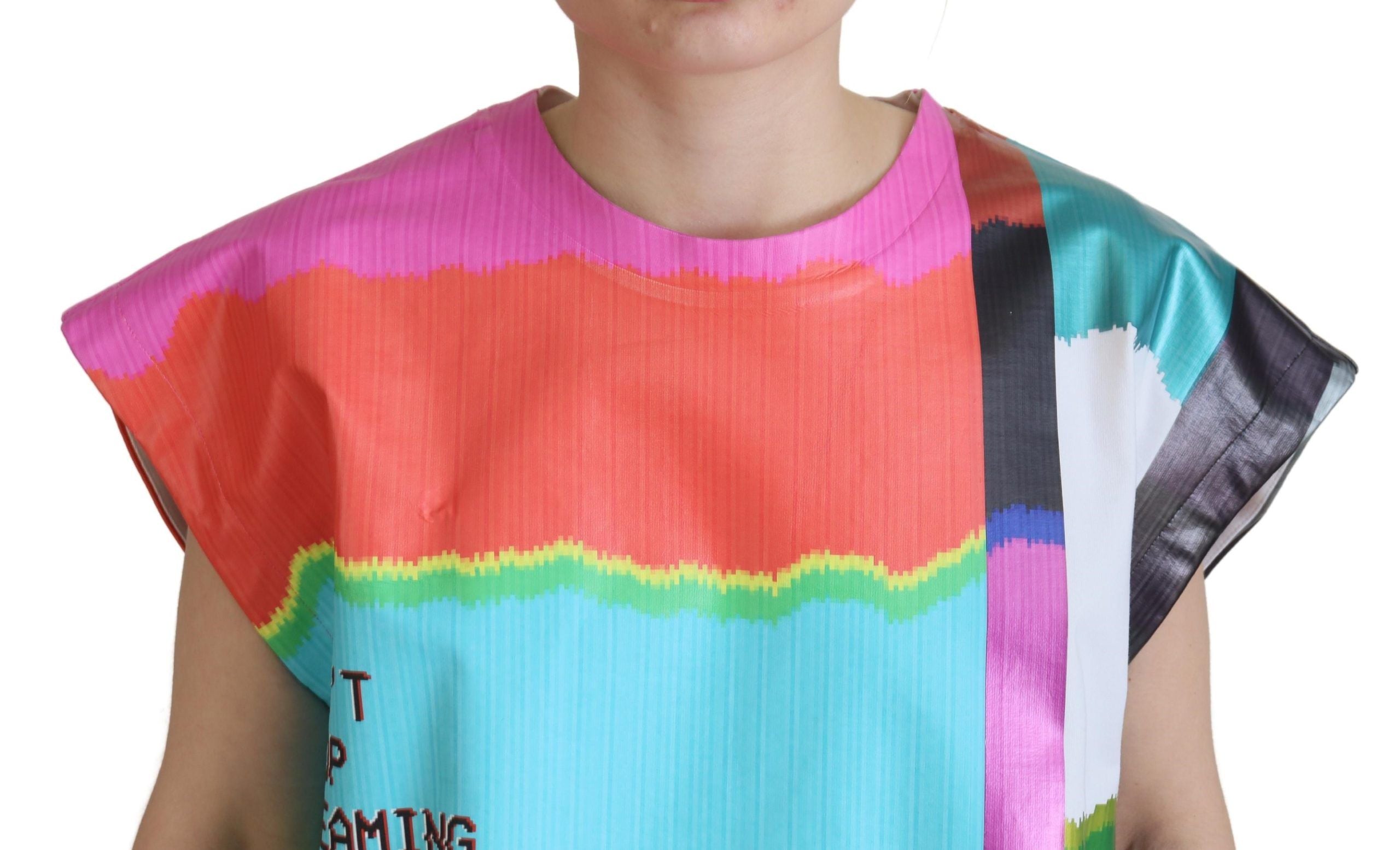 Blusa de algodón con estampado de televisión multicolor de Dolce & Gabbana-2