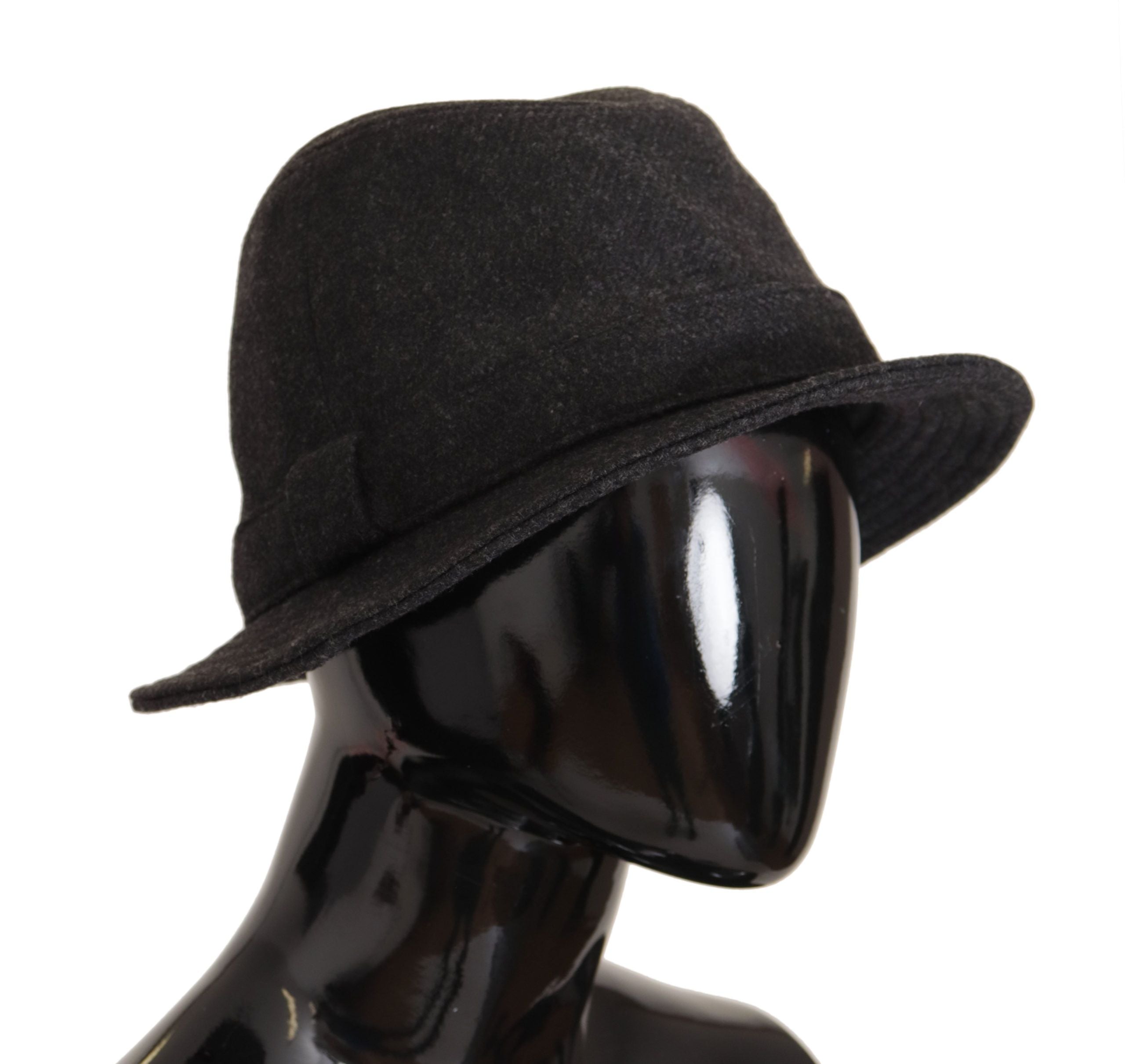 Dolce & Gabbana Gray Virgin Wool Logo Fedora Trilby Cappello Hat-6