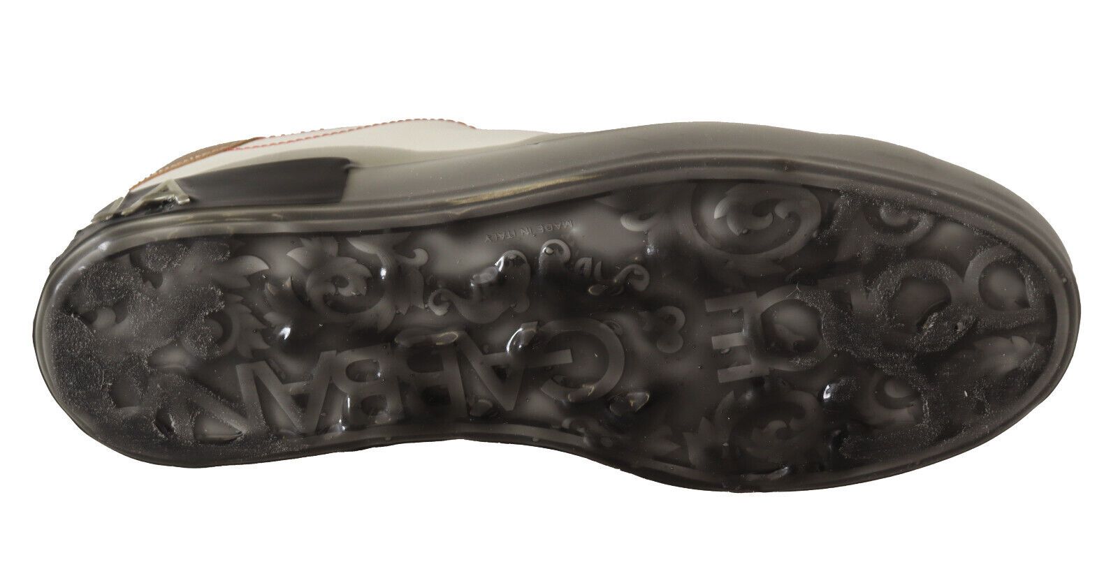 Dolce & Gabbana White Gold Leather Low Top Sneakers Casual Shoes-5