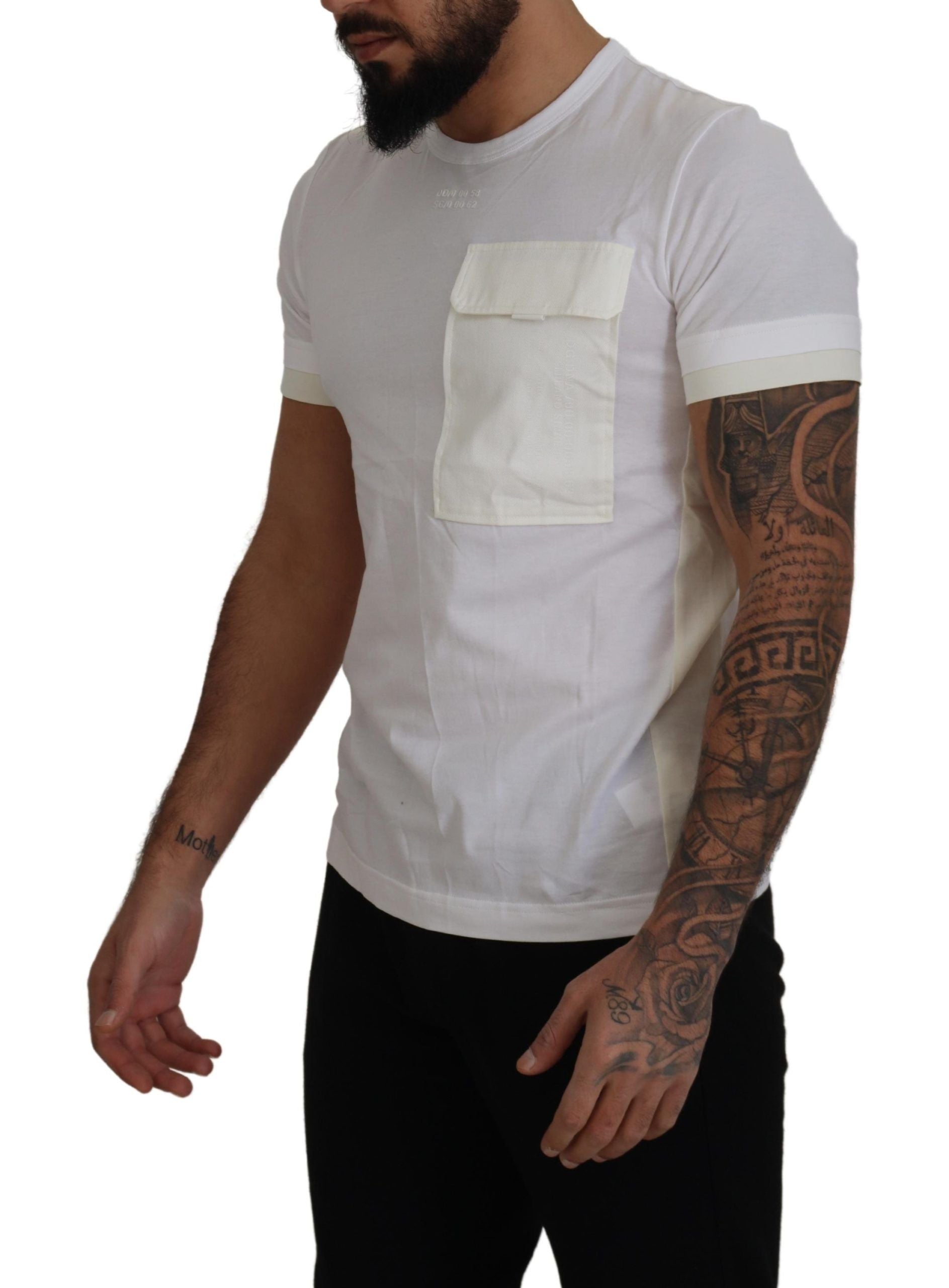 Dolce & Gabbana White Flap Pocket Short Sleeve T-Shirt-2