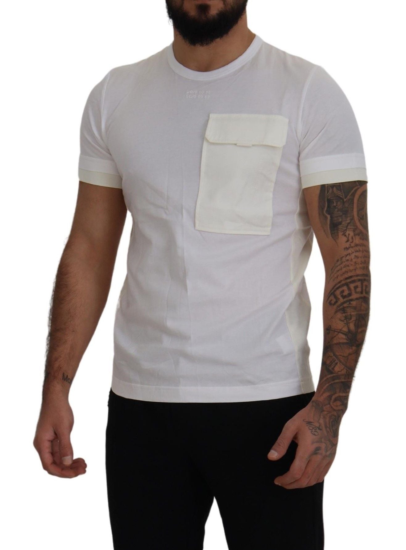 Dolce & Gabbana White Flap Pocket Short Sleeve T-Shirt-5