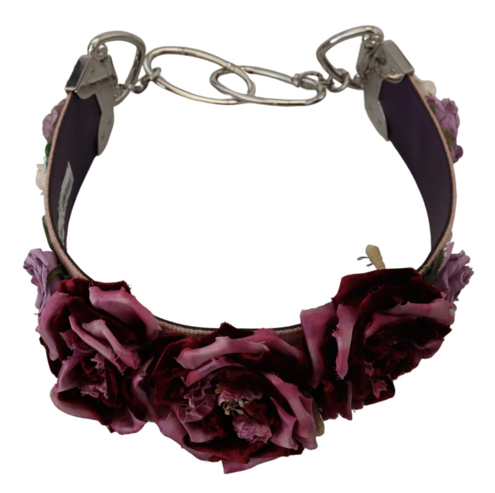 Dolce & Gabbana Multicolor Floral Appliqués Metal Shoulder Strap-1