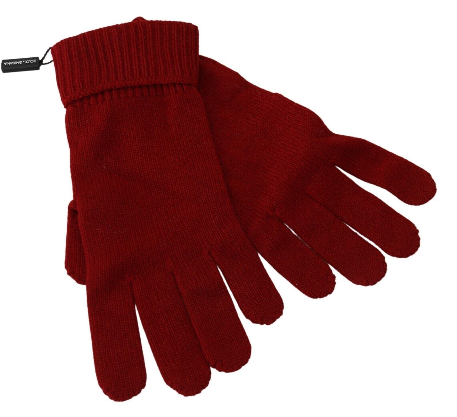 Dolce & Gabbana Rote 100% Kaschmir Strickhandschuhe Mitten Herrenhandschuhe-2