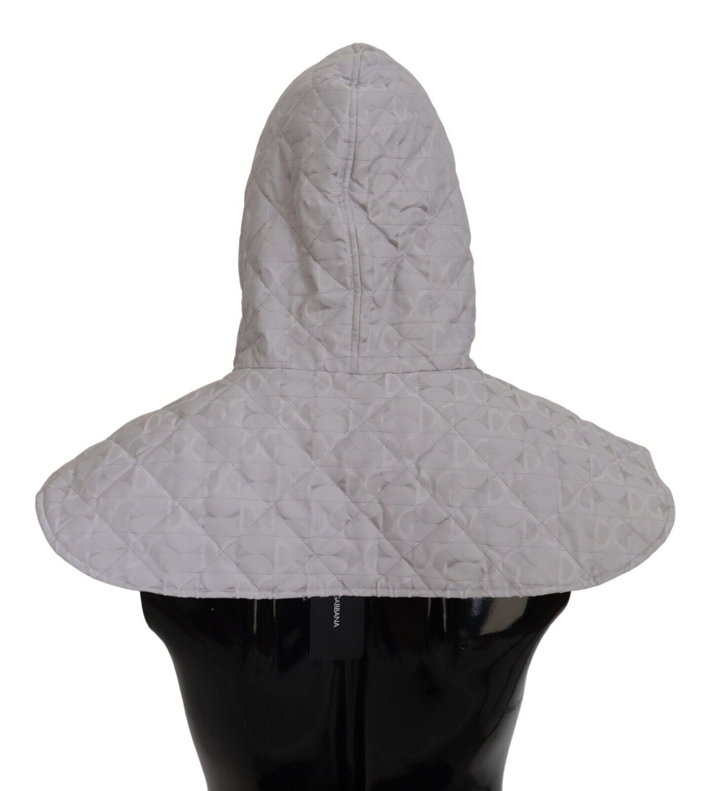Dolce & Gabbana White Quilted Full Head Wrap One Size Nylon Hat-2