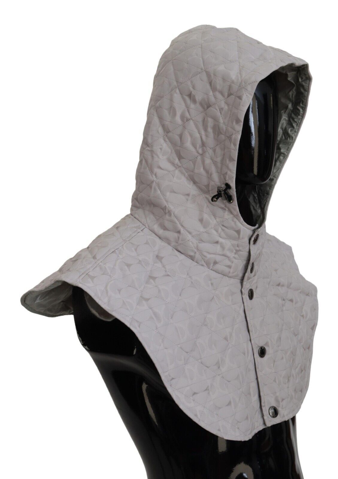 Dolce & Gabbana White Quilted Full Head Wrap One Size Nylon Hat-3