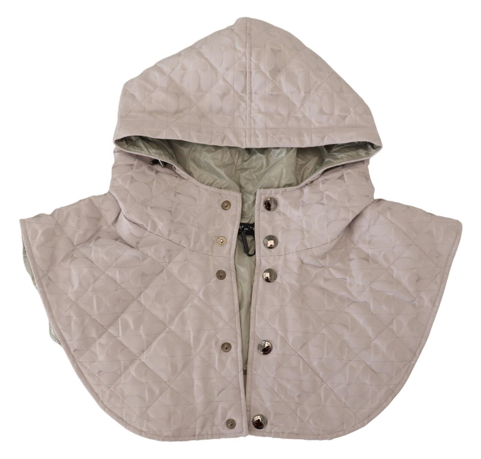 Dolce & Gabbana White Quilted Full Head Wrap One Size Nylon Hat-4