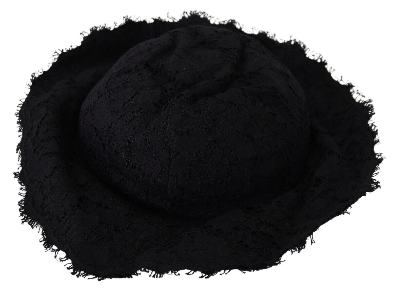 Dolce & Gabbana Black wide-brimmed cotton hat