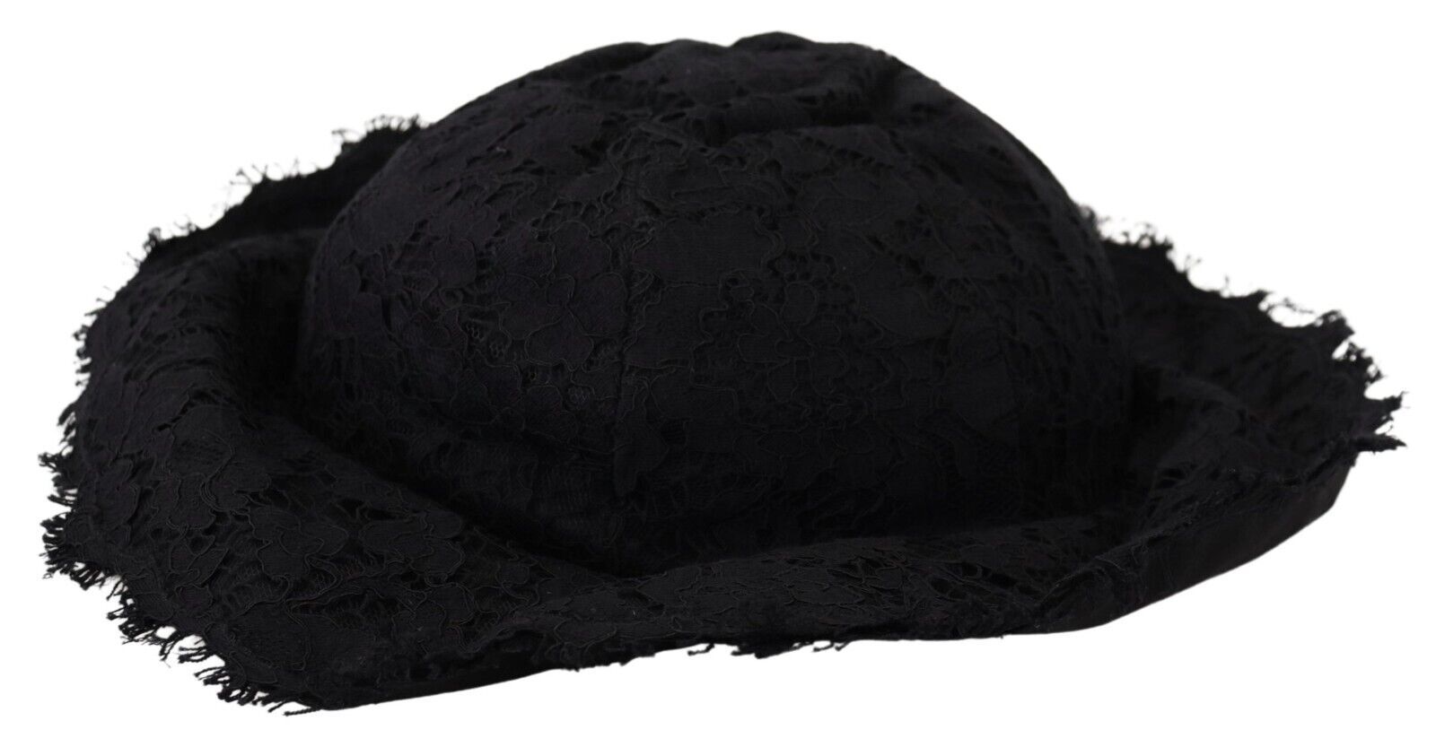 Dolce & Gabbana Schwarzer Hut mit breiter Krempe aus Baumwolle-2