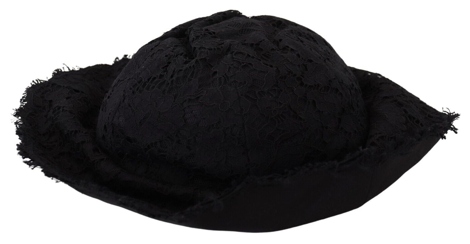 Dolce & Gabbana Schwarzer Hut mit breiter Krempe aus Baumwolle-3