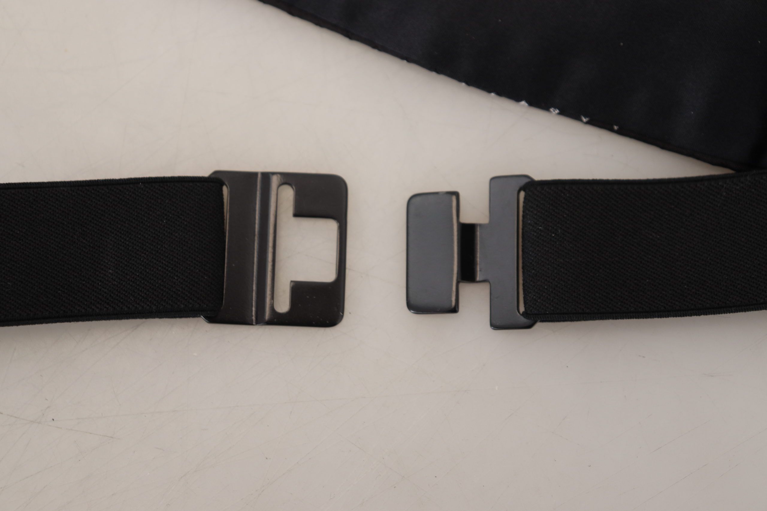 Dolce & Gabbana Black Polka Dot Wide Waist Belt for Men Cummerband-4