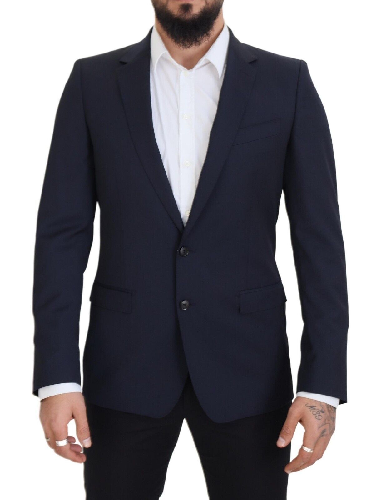 Dolce & Gabbana Dunkelblauer einreihiger MARTINI Blazer aus Wolle-1