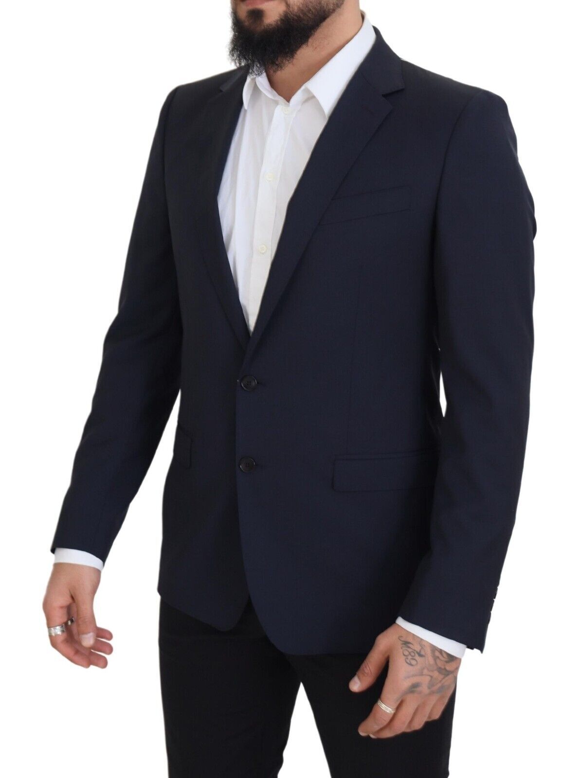 Dolce & Gabbana Dunkelblauer einreihiger MARTINI Blazer aus Wolle-2