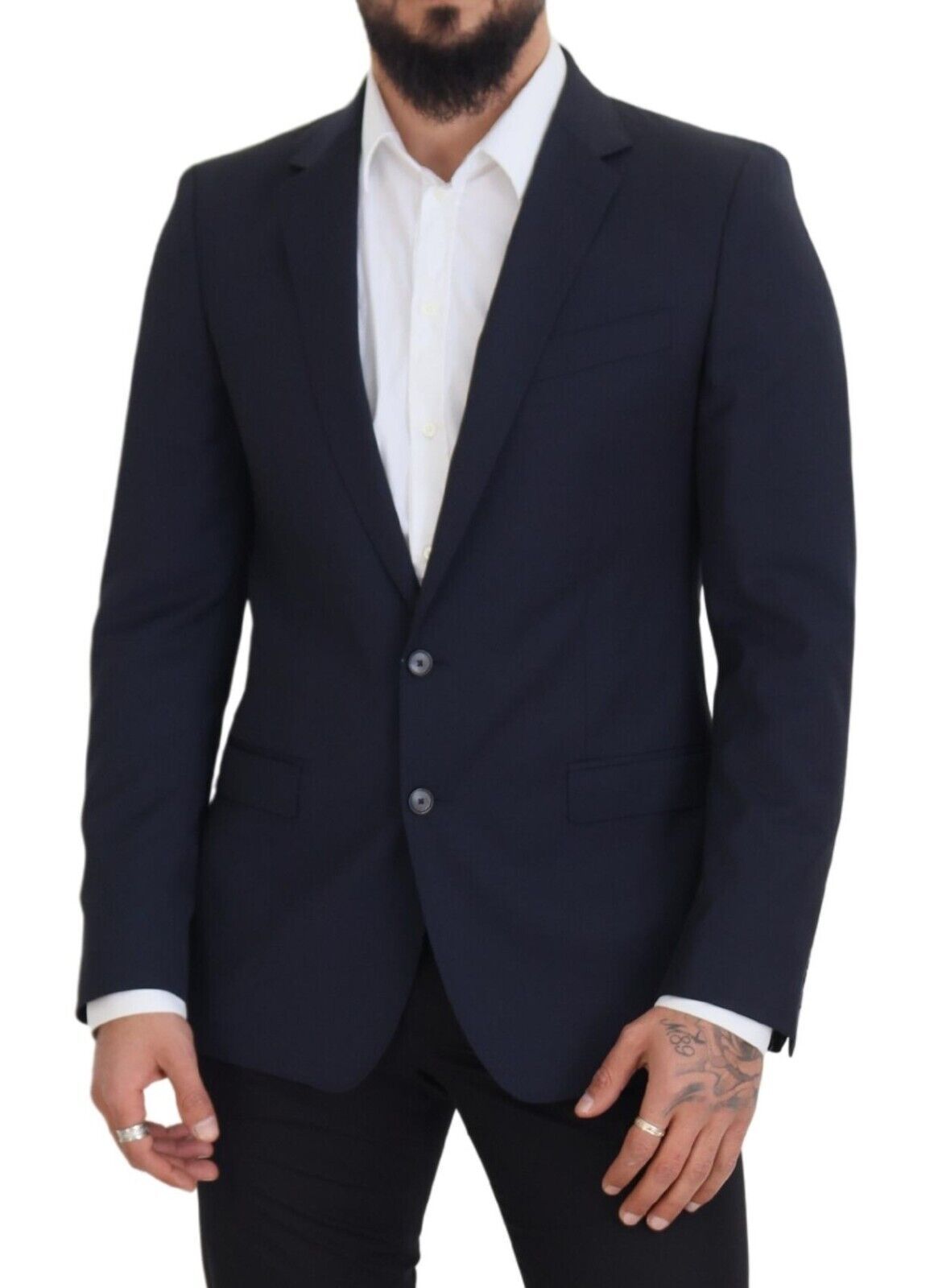 Dolce & Gabbana Dunkelblauer einreihiger MARTINI Blazer aus Wolle-5