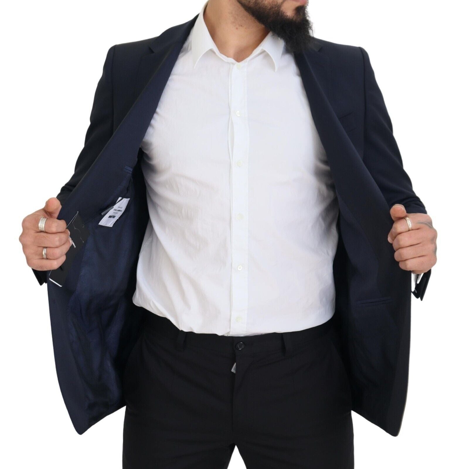 Dolce & Gabbana Dunkelblauer einreihiger MARTINI Blazer aus Wolle-6