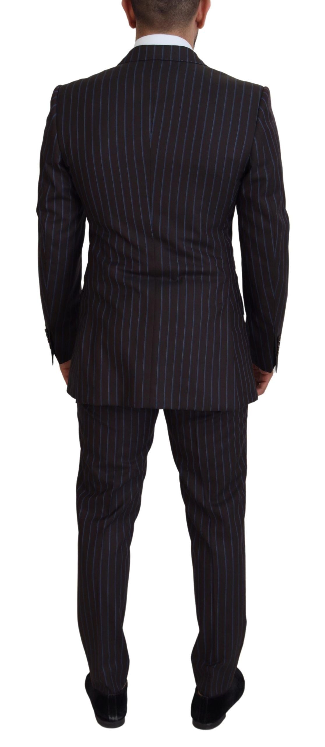 Dolce & Gabbana black striped wool suit, formal, 2-piece-3