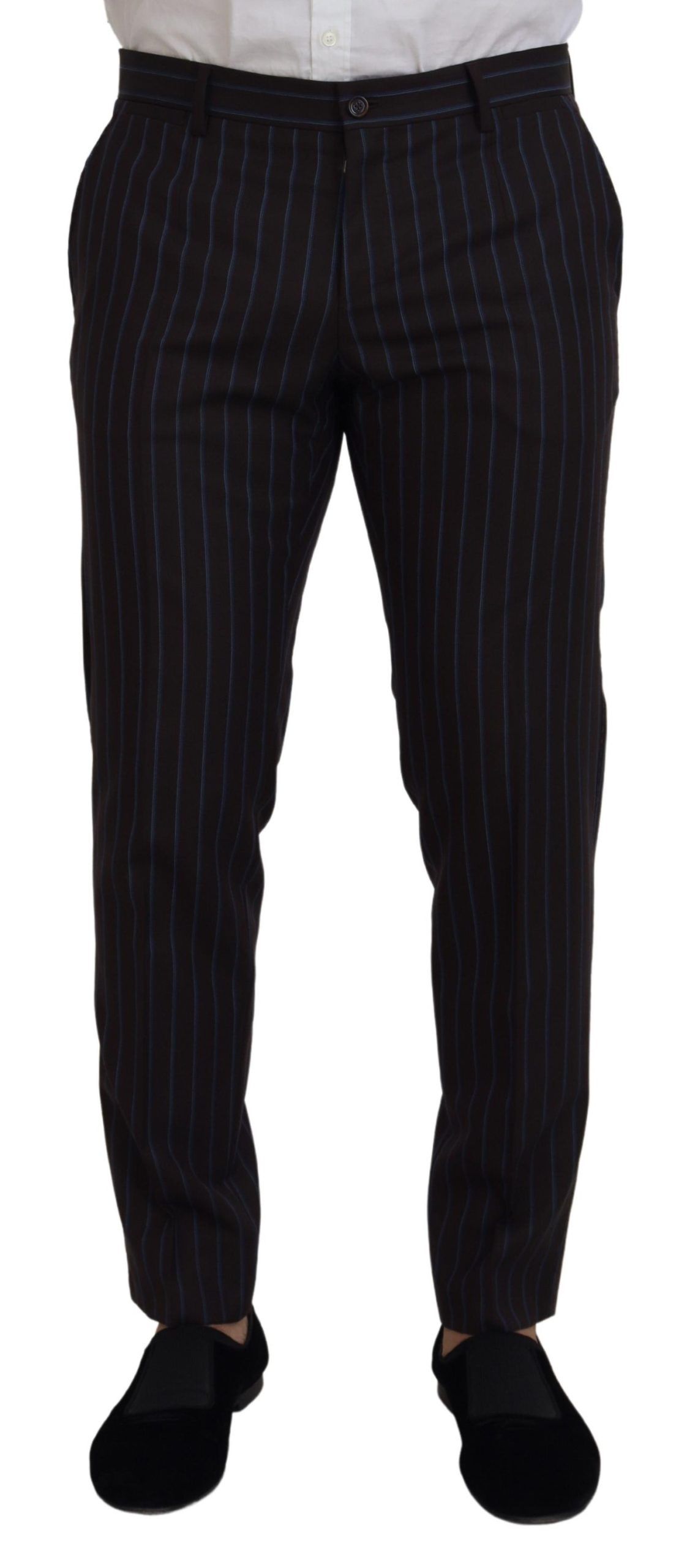Dolce & Gabbana black striped wool suit, formal, 2-piece-7