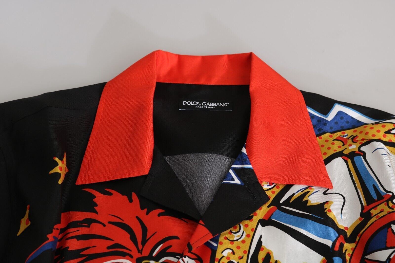 Dolce & Gabbana Multicolor Printed Short-Sleeved Casual Shirt-6
