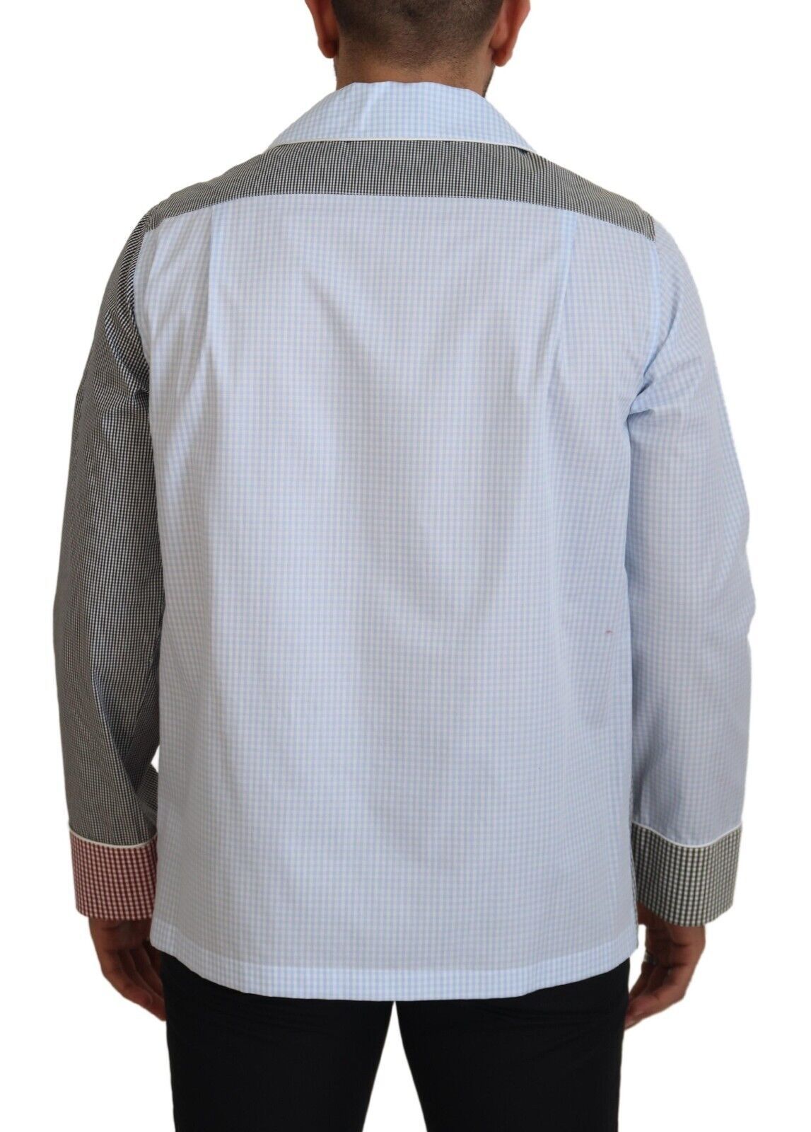Dolce & Gabbana Multicolor Patchwork Cotton Long Sleeve Shirt-3