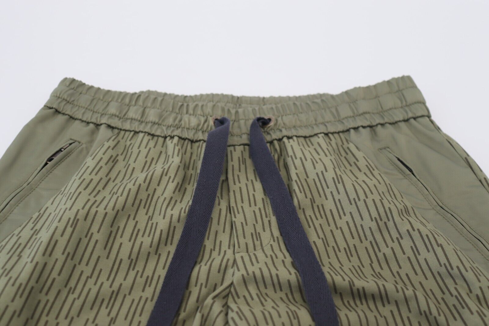 Dolce & Gabbana Green Striped Cargo Trousers with Zip Leg Men's Trousers-5