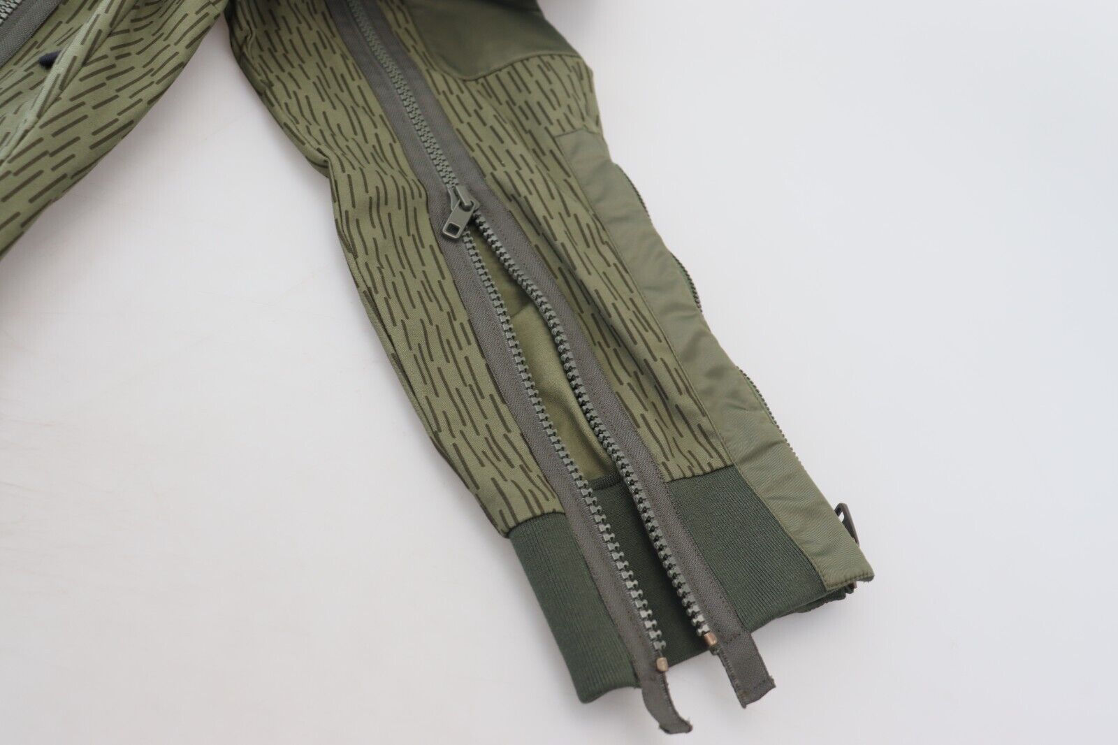 Dolce & Gabbana Green Striped Cargo Trousers with Zip Leg Men's Trousers-8