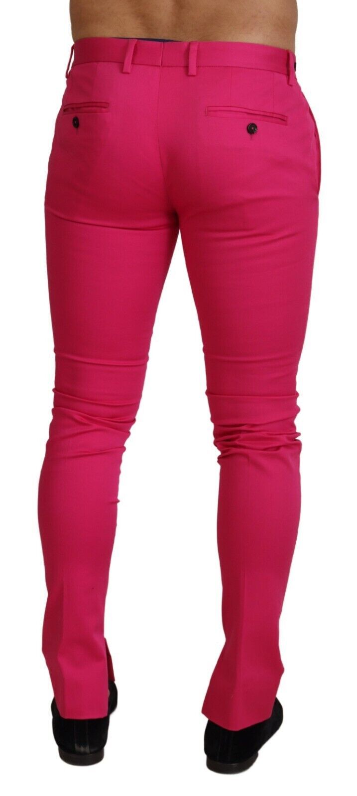 Dolce & Gabbana Pink Zipper Buckle Waist Trousers-3