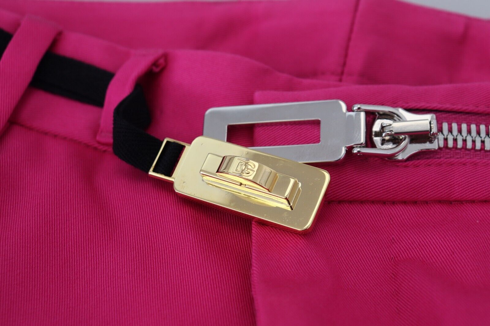 Dolce & Gabbana Pink Zipper Buckle Waist Trousers-6