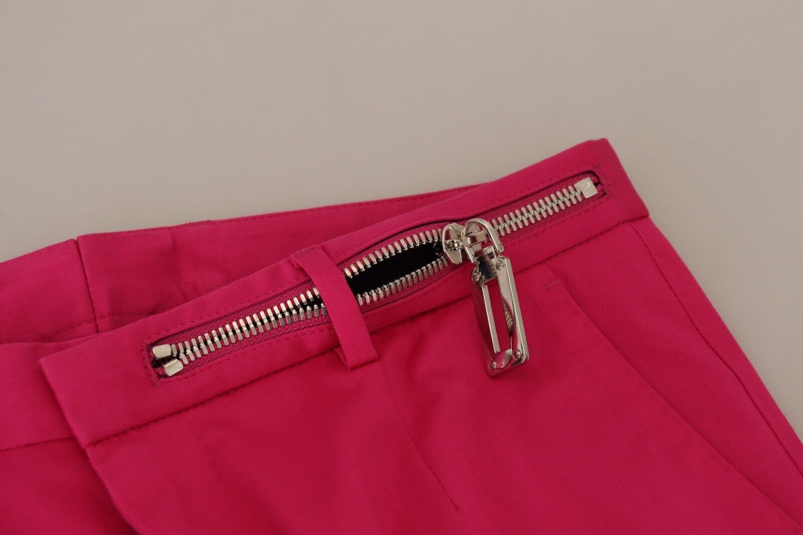 Dolce & Gabbana Pink Zipper Buckle Waist Trousers-8