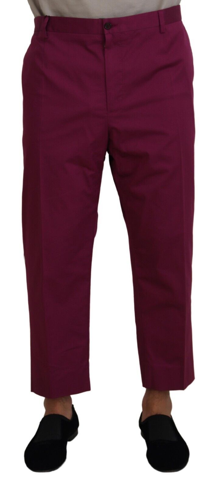 Dolce & Gabbana magenta DG logo pocket trousers in cotton