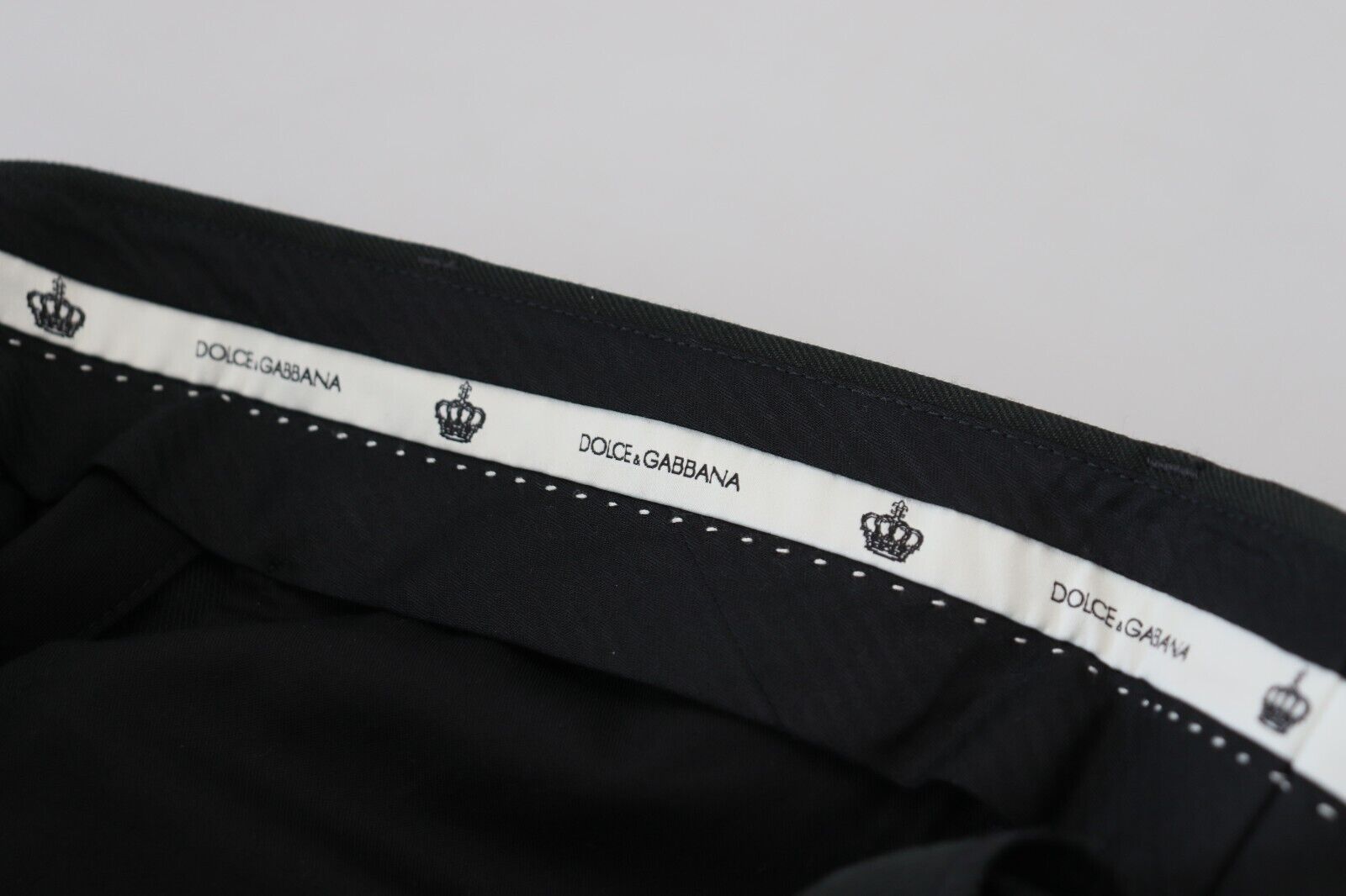 Dolce & Gabbana Black striped men's trousers cotton trousers-6