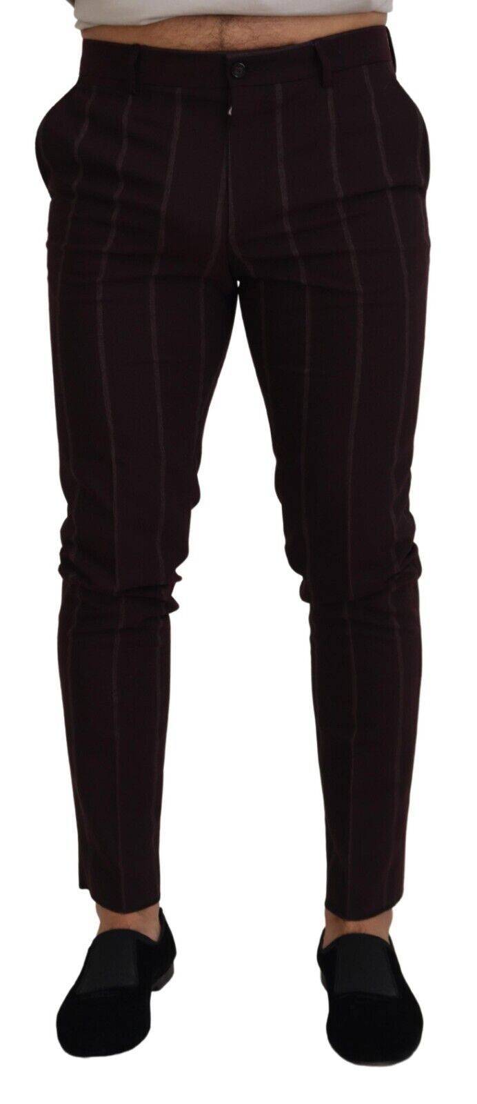 Dolce & Gabbana brown striped men's trousers cotton trousers