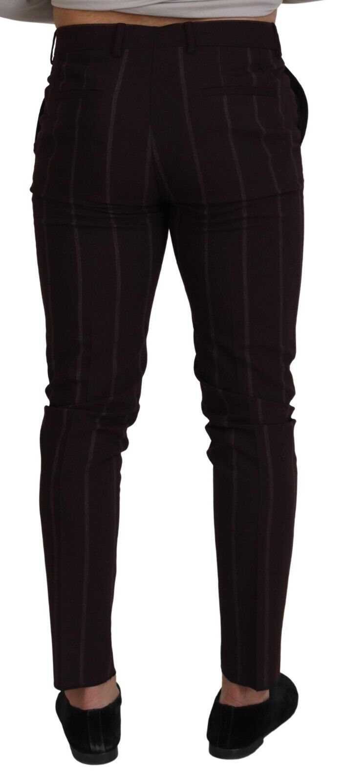 Dolce & Gabbana brown striped men's trousers cotton trousers-3