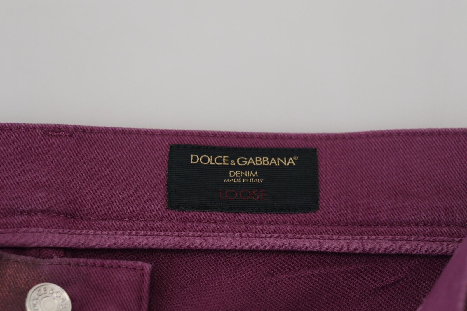 Dolce & Gabbana Magenta Cotton Men's Casual Harness Denim Jeans-7