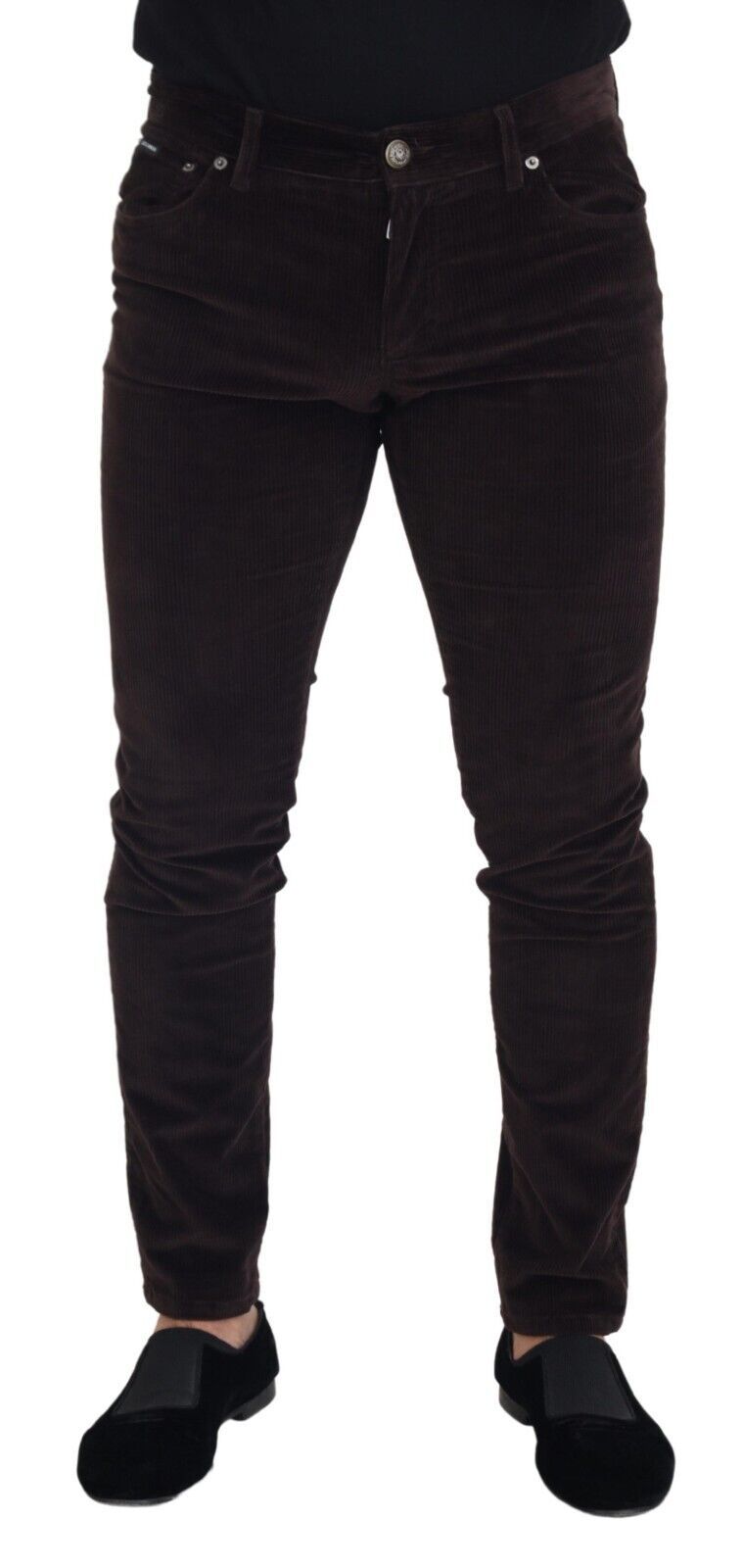 Dolce & Gabbana Brown Corduroy Men's Casual Trousers