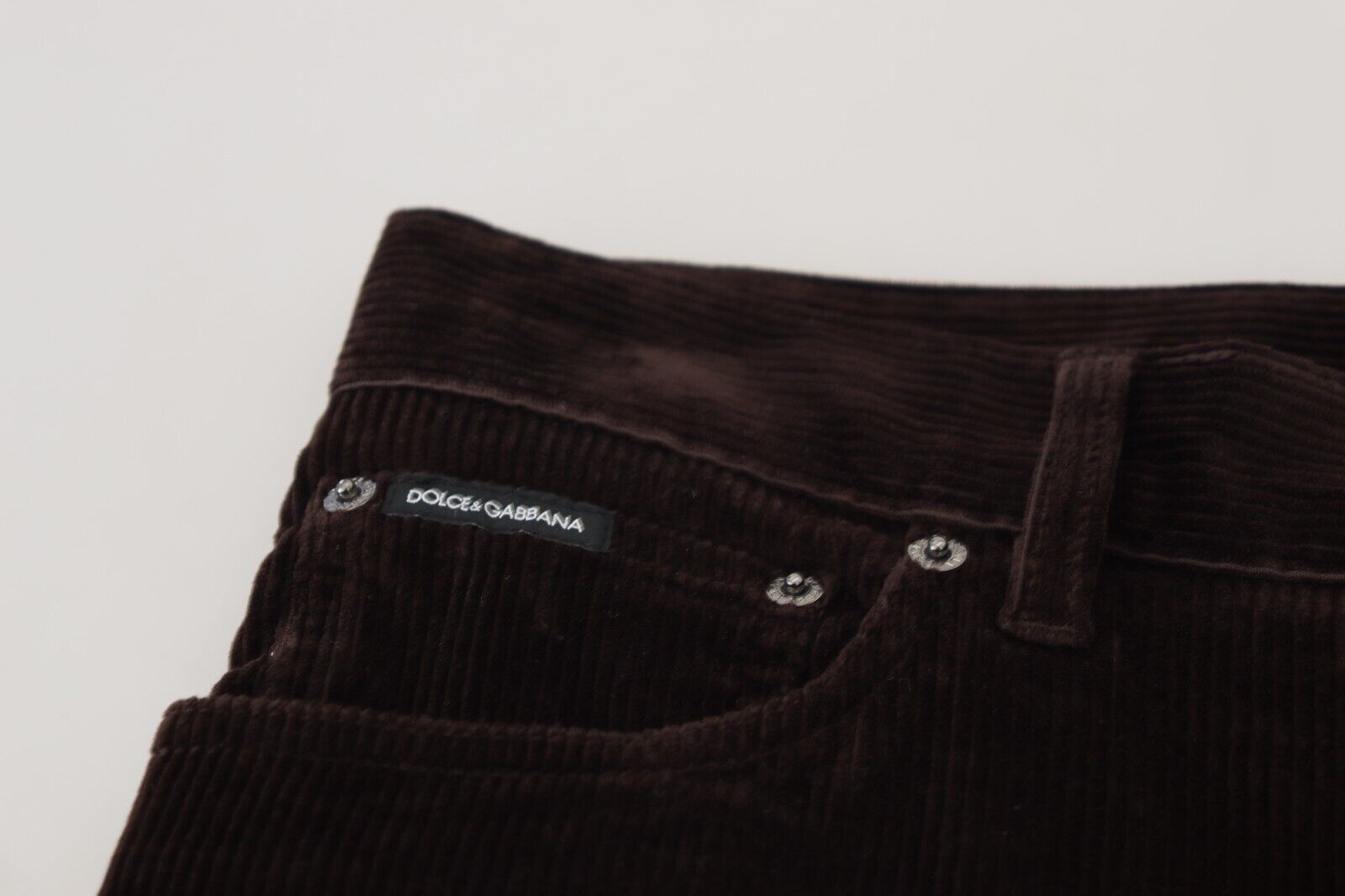 Dolce & Gabbana Brown Corduroy Men's Casual Trousers-5