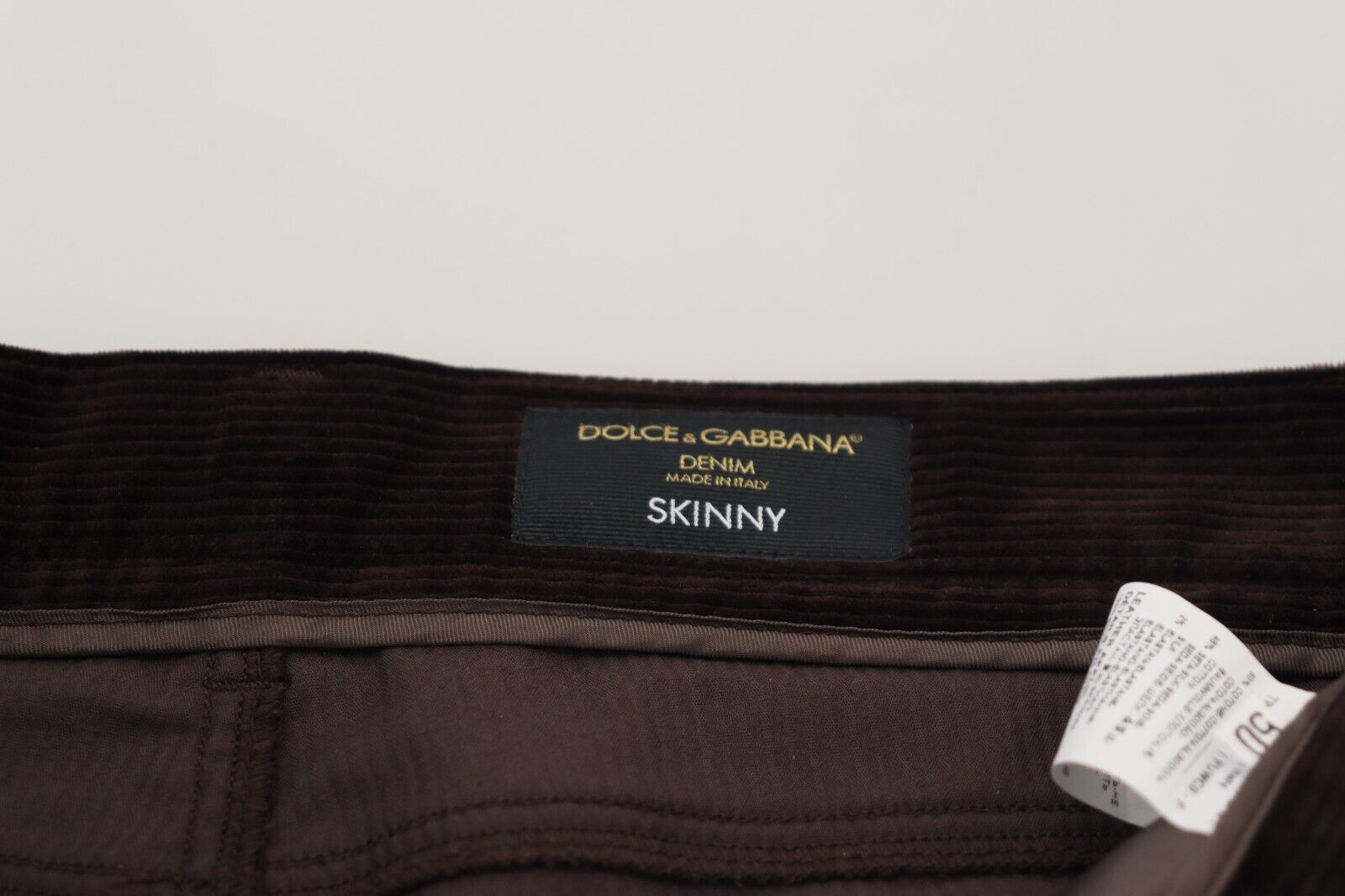 Dolce & Gabbana Brown Corduroy Men's Casual Trousers-6