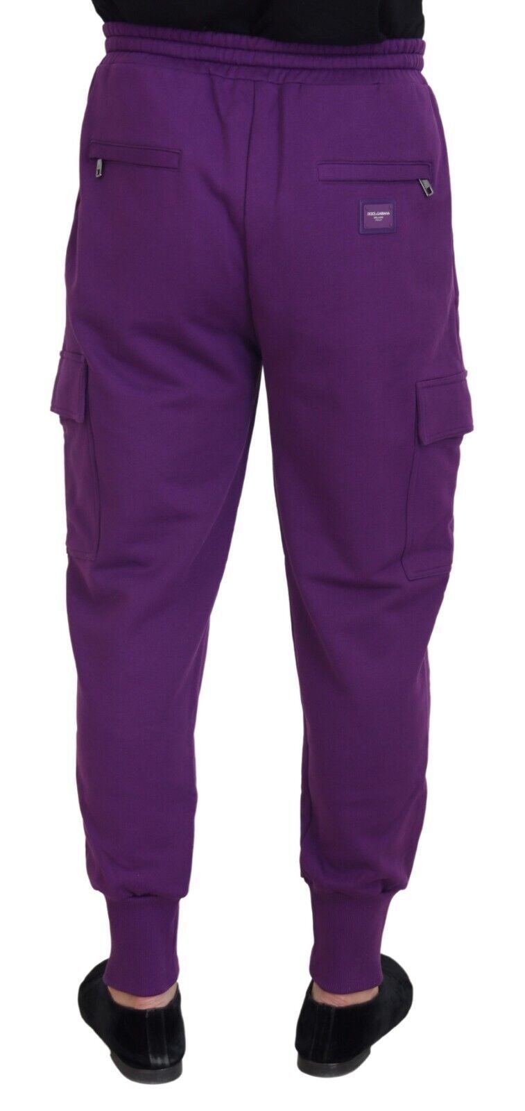 Dolce & Gabbana Purple Cotton Cargo Sweatpants Jogging Pants-3