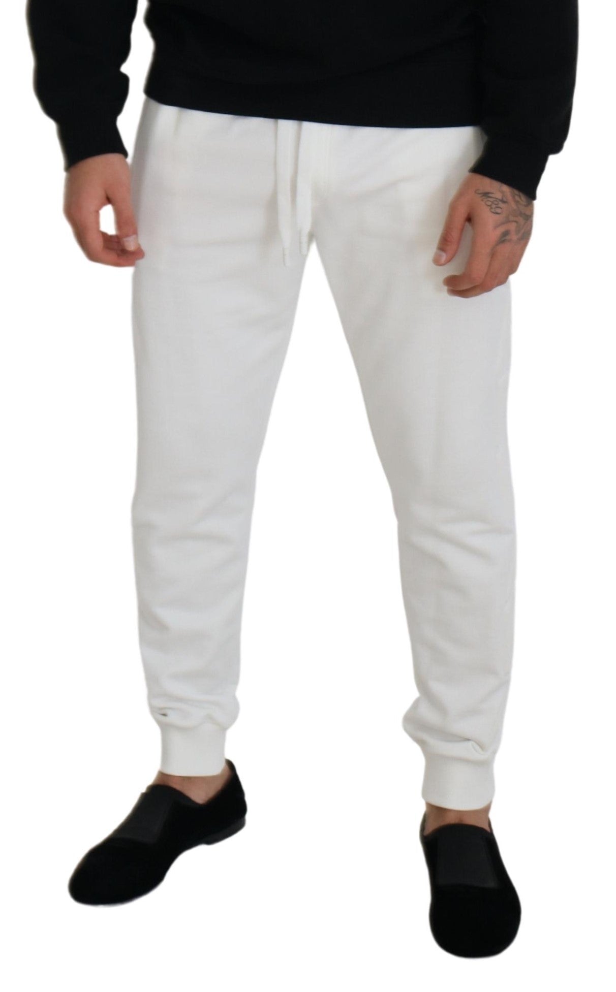 Dolce & Gabbana White Sport Logo Cotton Sweatpants Trousers-4