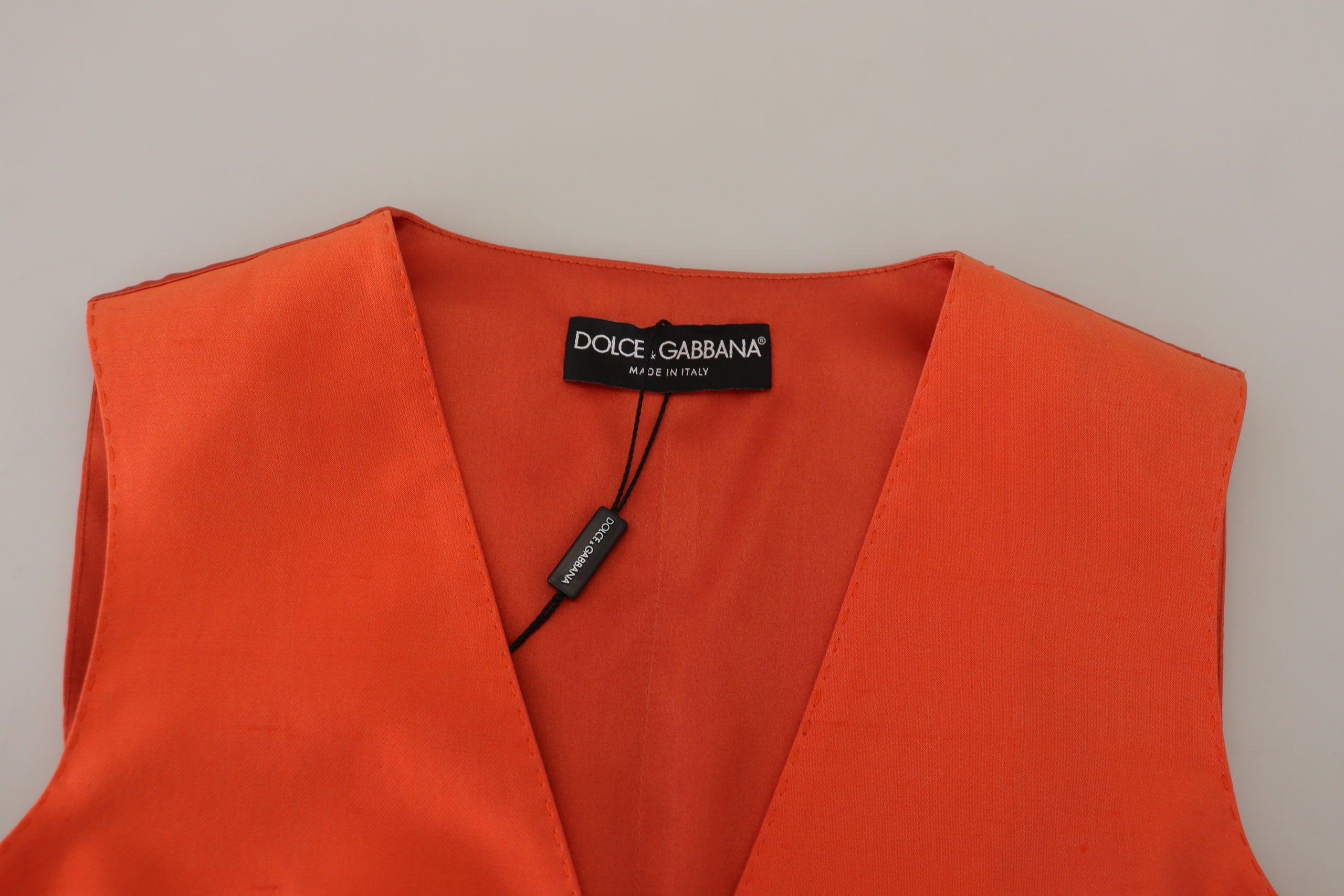 Top corto sin mangas naranja Dolce & Gabbana-5