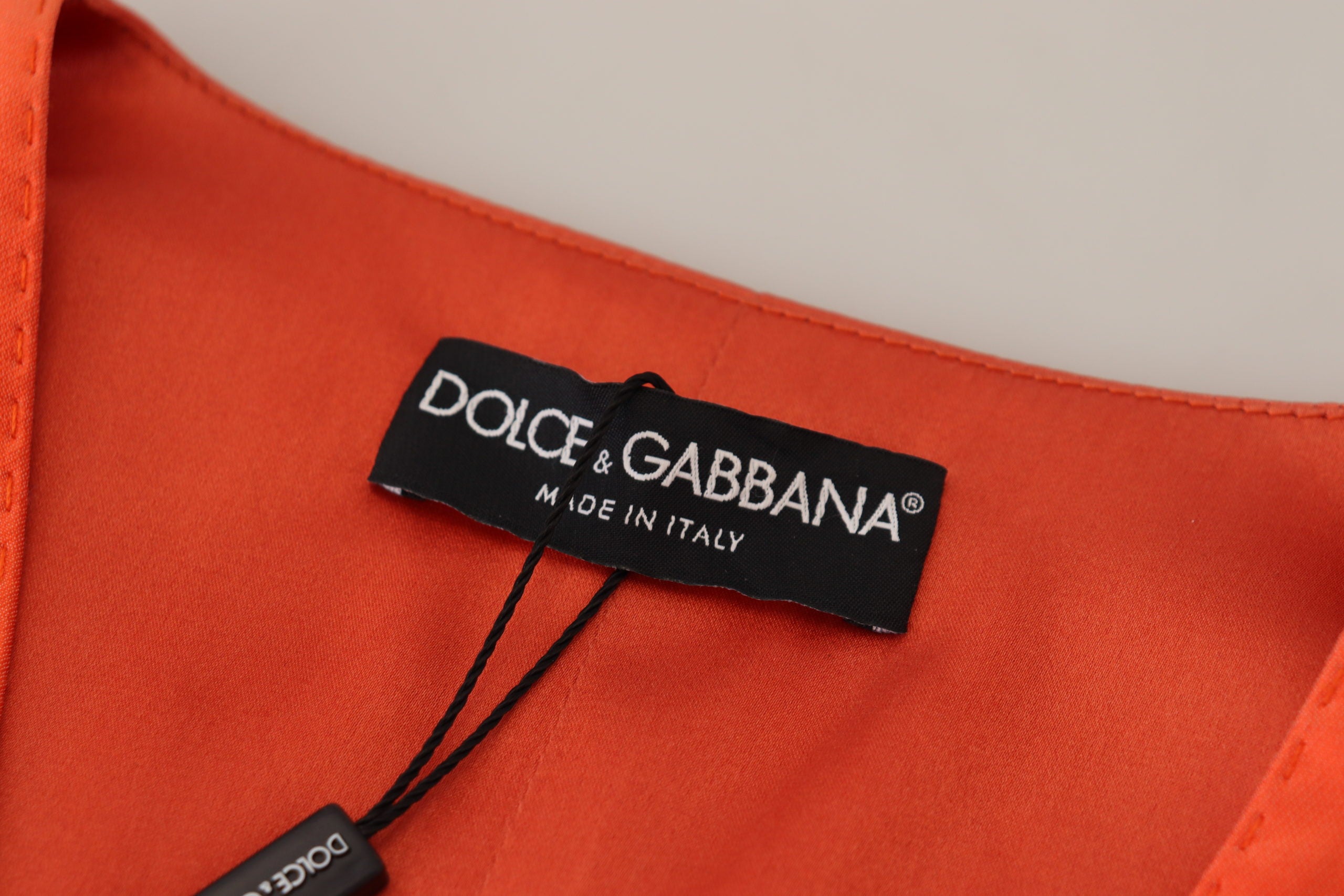 Top corto sin mangas naranja Dolce & Gabbana-6
