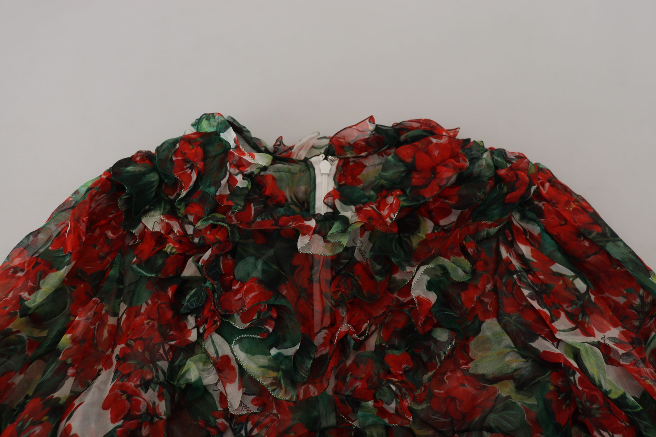 Dolce & Gabbana Multicolor Geranium A-line Knee-Length Dress-5