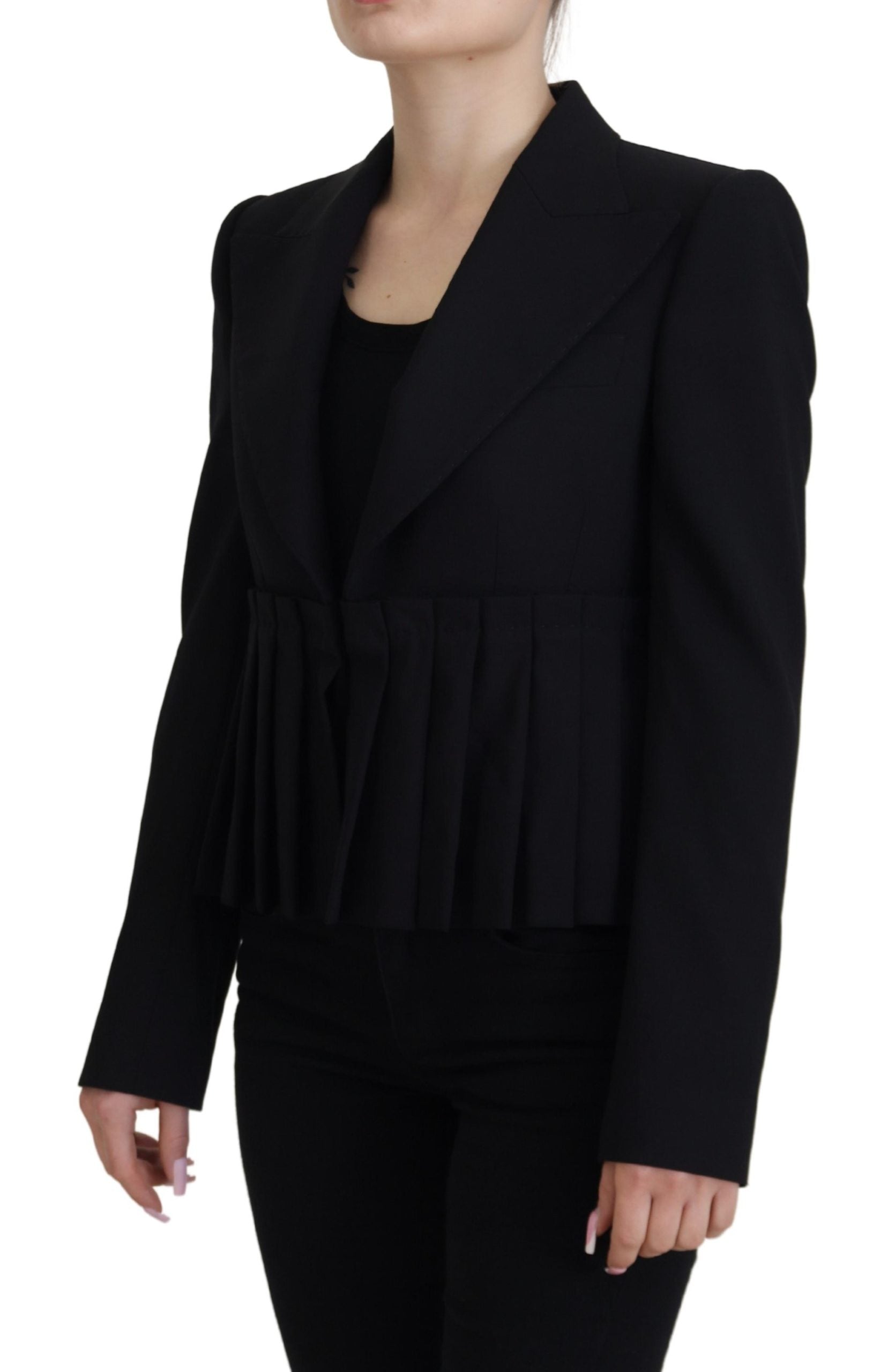 Chaqueta blazer de lana negra de botonadura sencilla de Dolce & Gabbana-2