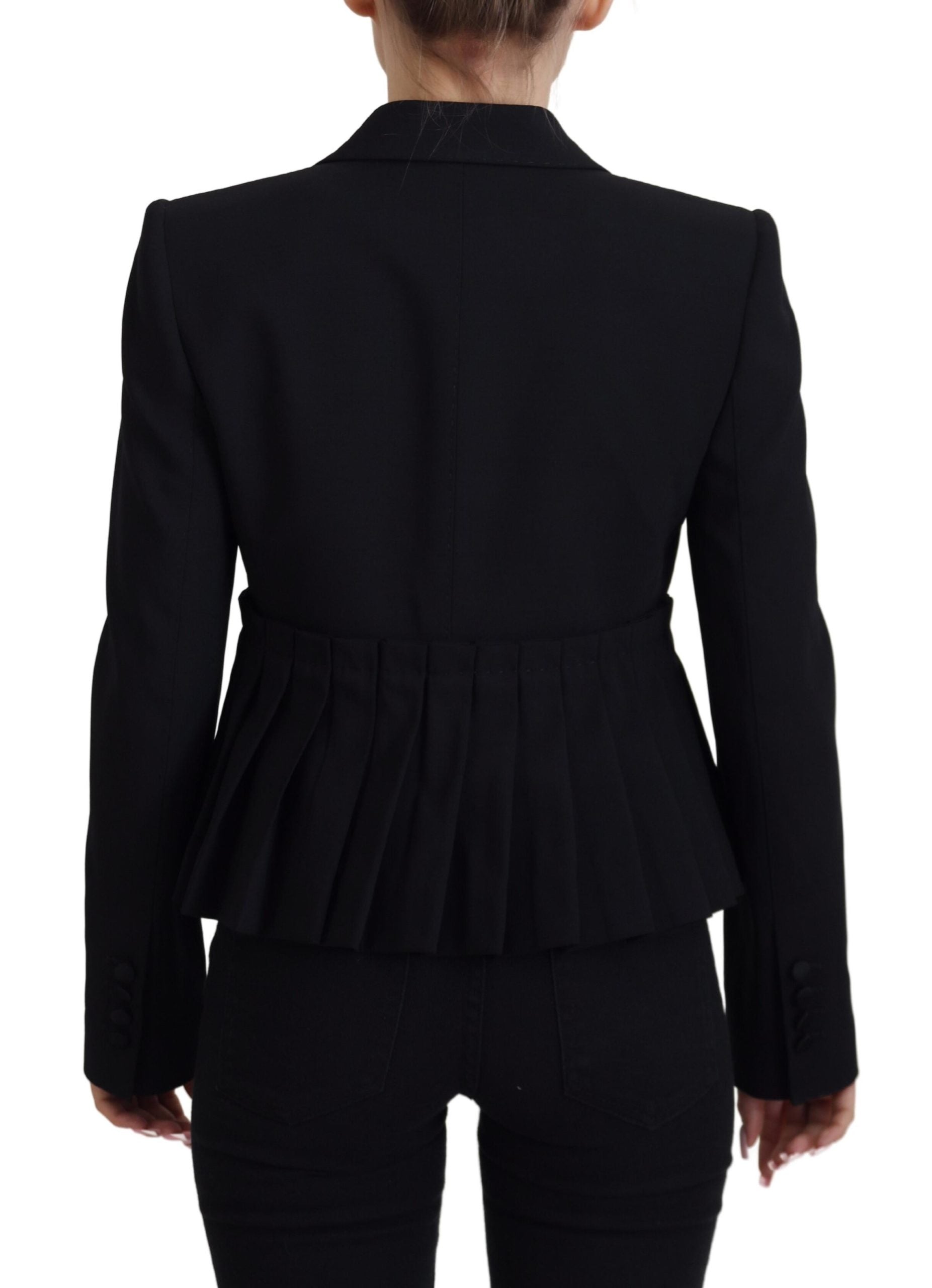 Chaqueta blazer de lana negra de botonadura sencilla de Dolce & Gabbana-3