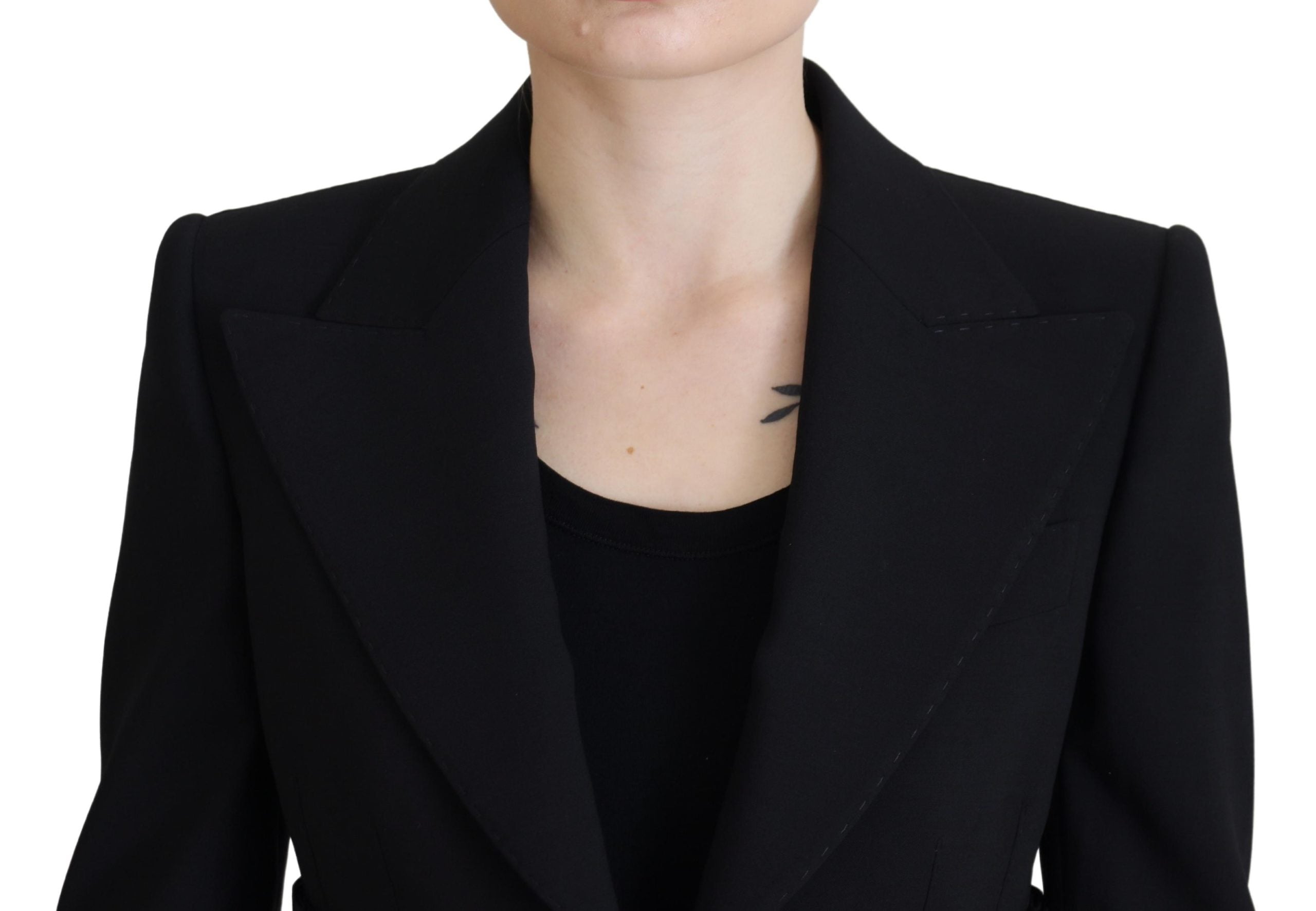 Chaqueta blazer de lana negra de botonadura sencilla de Dolce & Gabbana-4