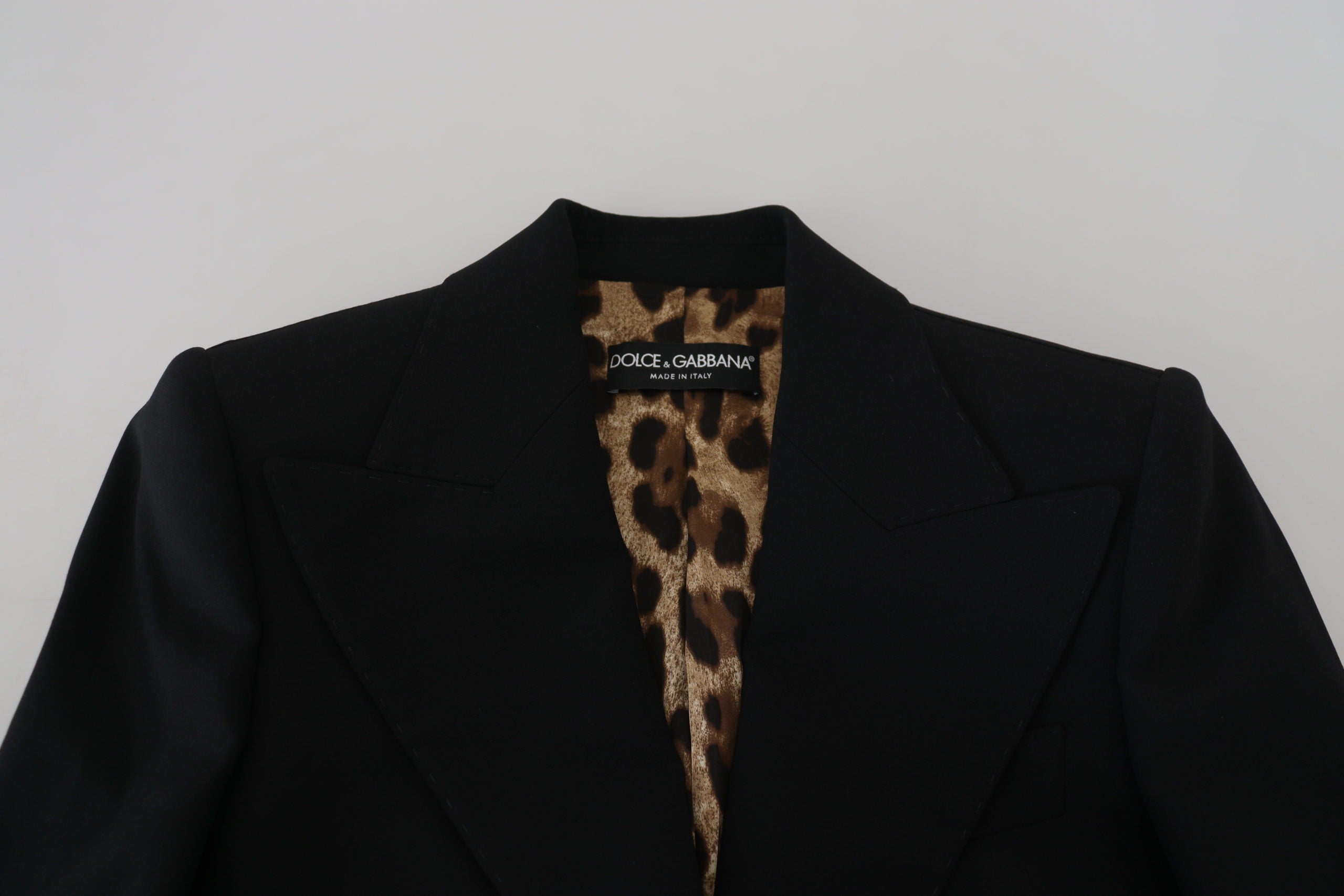 Chaqueta blazer de lana negra de botonadura sencilla de Dolce & Gabbana-5